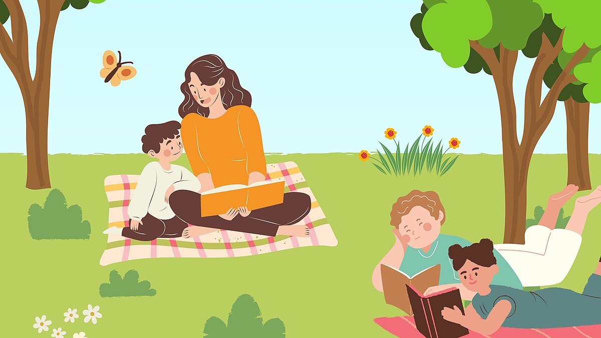 Bücherpicknick im Burggarten