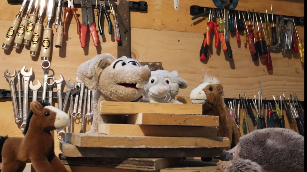 Trudi in der Vater-Kind-Weihnachts-Werkstatt